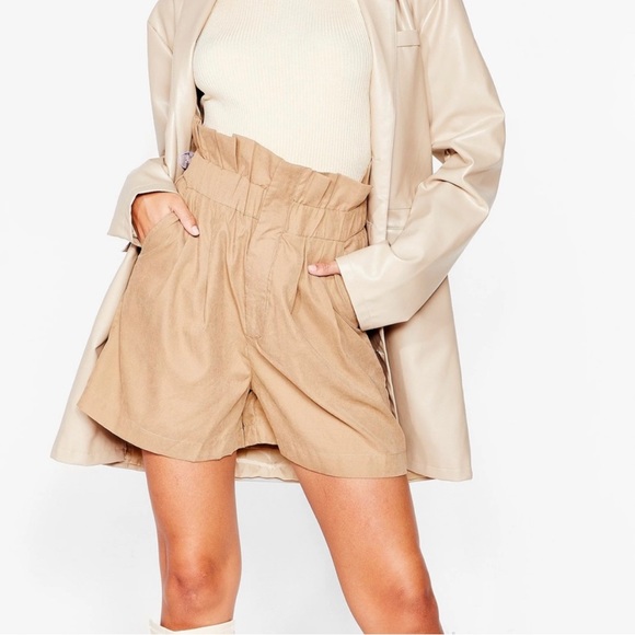 Brown Leather Shorts - Picture 3 of 4